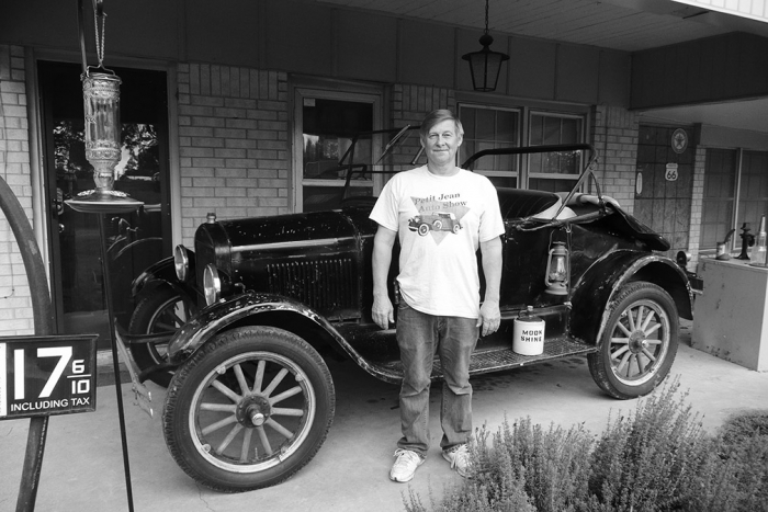 Photo by Oreta Wright. Will Head with his 1926 Ford Model T.