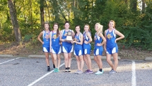 Bloomburg’s varsity girls’ cross country squad qualified for regionals after capturing second place as a team and three individual medalists. The ladies are from left: Kinsey Kelly (medalist), Kimberly Restelle, Kaitlin Taillon, Hailey Cressionnie (medalist), Trinity Mouser (medalist), Kaydee Kelly and Isabella Ratcliff. 