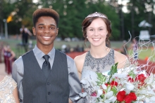 Atlanta students Majory Herron and Olivia Sheets were named Homecoming King and Queen for the 2015 season. (Photo by CARRIE MORO)