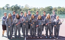 Atlanta’s tennis team is headed for regionals after finishing second in district play. The team is front row from left: Isabella Rowe, Abby Heath, Sarah Wilbanks, Wendy Medina, Katlyn Bryan, Casey Godwin and Amanda Williams. Back row from left; Brandon Caraway, Nathan Hinerman, Isaac Huffman, Cameron Davis, Ryan Zwirnman, Randy Earp and Brent Rutherford.