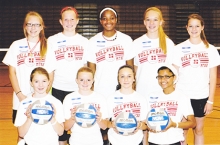 The girls are kneeling from (L to R) Keylee Hailey, Brailee Wilkerson, Jenna Reid and Treasure Eaves. On the back row from (L to R) Erica Jones, Abby Watkins, Jessica Jones, Madison Jones and Emily Maxwell.