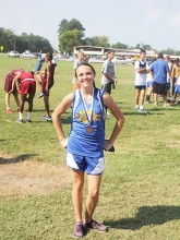 Bloomburg cross country runner, Trinity Mouser, medaled after finish ninth at the Wildcats’ first meet of the season. Mouser finished well in out of 76 other competitors. 